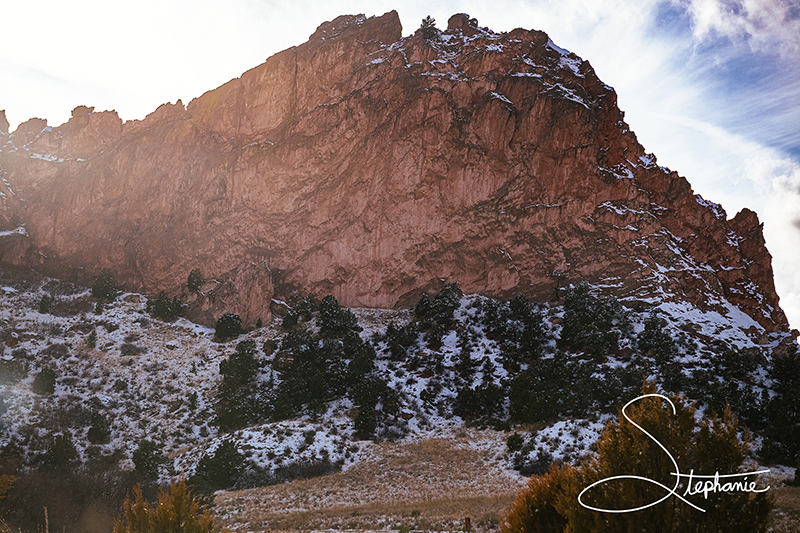 Photo of one of the many rock formations in Garden of the Gods, Colorado Springs, Colorado.
